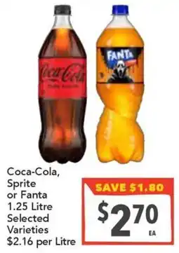 Supa Valu Coca-Cola, Sprite or Fanta Selected Varieties offer