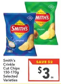Supa Valu Smith's Crinkle Cut Chips Selected Varieties offer