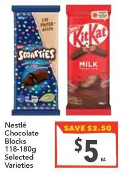 Supa Valu Nestlé Chocolate Blocks offer