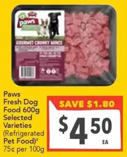 Supa Valu Paws Fresh Dog Food offer