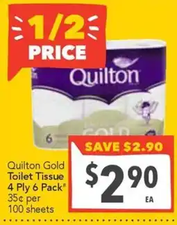 Supa Valu Quilton Gold Toilet Tissue offer