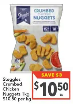 Supa Valu Steggles Crumbed Chicken Nuggets offer