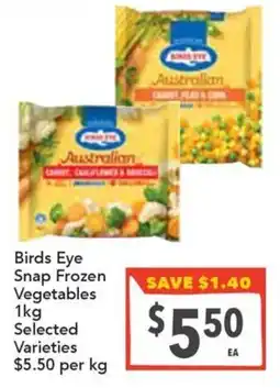 Supa Valu Birds Eye Snap Frozen Vegetables offer