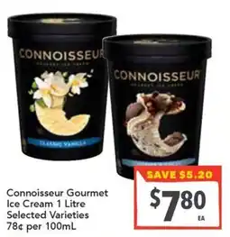 Supa Valu Connoisseur Gourmet Ice Cream offer