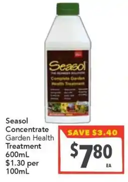 Supa Valu Seasol Concentrate Garden Health Treatment offer