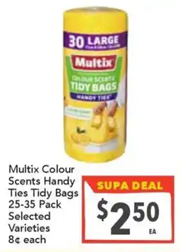 Supa Valu Multix Colour Scents Handy Ties Tidy Bags offer