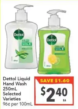 Supa Valu Dettol Liquid Hand Wash offer
