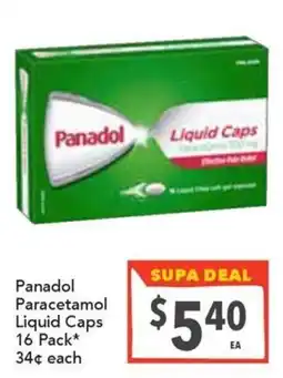 Supa Valu Panadol Paracetamol Liquid Caps offer