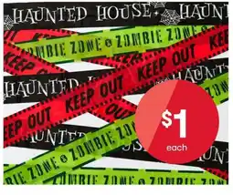 Kmart Haunted House Haunt Zombie Zone Keep Out Tape offer