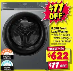 JB Hi-Fi Haier 8.5KG Front Load Washer offer