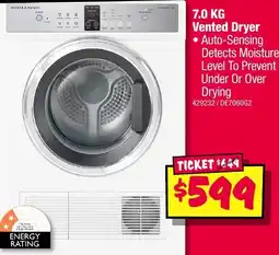JB Hi-Fi Fisher & Paykel Vented Dryer offer
