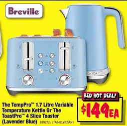 JB Hi-Fi Breville The TempPro 1.7 Litre Variable Temperature Kettle Or The ToastPro 4 Slice Toaster offer