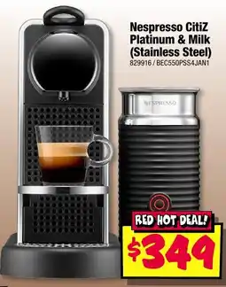 JB Hi-Fi Nespresso Citiz Platinum & Milk (Stainless Steel) offer