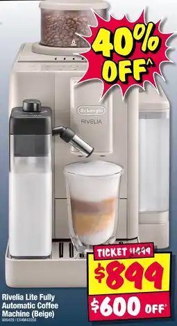 JB Hi-Fi DeLonghi Rivelia Lite Fully Automatic Coffee Machine (Beige) offer
