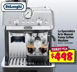 JB Hi-Fi DeLonghi La Specialista Arte Manual Pump Coffee Machine offer