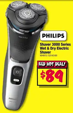 JB Hi-Fi Philips Shaver 3000 Series Wet & Dry Electric Shaver offer