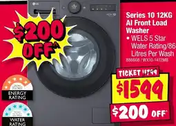 JB Hi-Fi LG Series 10 12KG AI Front Load Washer offer