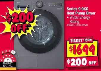 LG Series 9 9KG Heat Pump Dryer