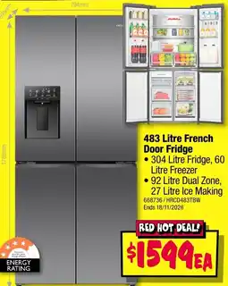 JB Hi-Fi Hive 483 Litre French Door Fridge offer