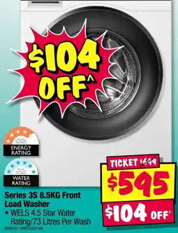 JB Hi-Fi Series 3S 8.5KG Front Load Washer offer