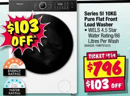 JB Hi-Fi Hisense Series 5l 10KG Pure Flat Front Load Washer offer