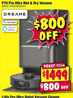 JB Hi-Fi Dreame L50s Pro Ultra Robot Vacuum Cleaner offer
