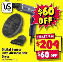JB Hi-Fi VS Sassoon Digital Sensor Luxe Airsonic Hair Dryer offer