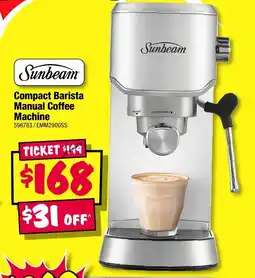 JB Hi-Fi Sunbeam Compact Barista Manual Coffee Machine offer