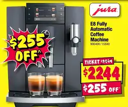 JB Hi-Fi Jura E8 Fully Automatic Coffee Machine offer