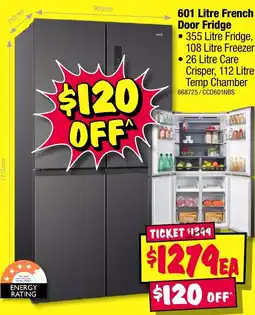 JB Hi-Fi 601 Litre French Door Fridge offer