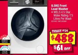 JB Hi-Fi Chiq 8.5KG Front Load Washer offer