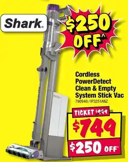 JB Hi-Fi Shark Cordless PowerDetect Clean & Empty System Stick Vac offer
