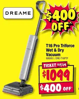 JB Hi-Fi Dreame T16 Pro Triforce Wet & Dry Vacuum offer