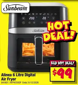 JB Hi-Fi Sunbeam Alinea 6 Litre Digital Air Fryer offer