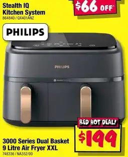 JB Hi-Fi Philips 3000 Series Dual Basket 9 Litre Air Fryer XXL offer