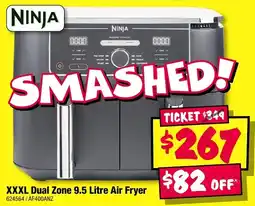 JB Hi-Fi Ninja XXXL Dual Zone 9.5 Litre Air Fryer offer