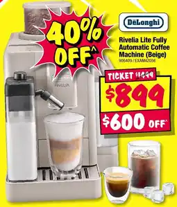 JB Hi-Fi DeLonghi Rivelia Lite Fully Automatic Coffee Machine (Beige) offer