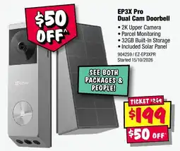 JB Hi-Fi EZVIZ EP3X Pro Dual Cam Doorbell offer
