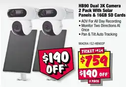 JB Hi-Fi HB90 Dual 3K Camera offer