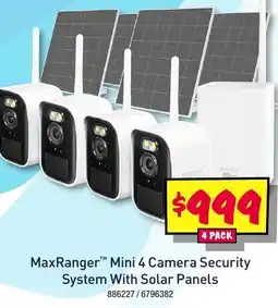 JB Hi-Fi MaxRanger™ Mini 4 Camera Security System With Solar Panels offer