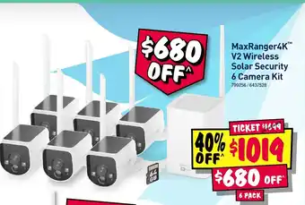 MaxRanger4K Wireless Solar Security 6 Camera Kit