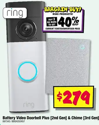 Ring Battery Video Doorbell Plus [2nd Gen] & Chime [3rd Gen]