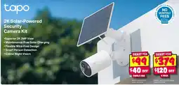 JB Hi-Fi Tapo 2K Solar-Powered Security Camera Kit offer