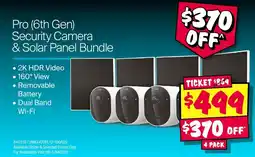 JB Hi-Fi Pro (6th Gen) Security Camera & Solar Panel Bundle offer