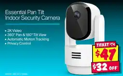 JB Hi-Fi Essential Pan Tilt Indoor Security Camera offer