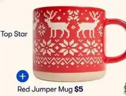 BIG W Top Star Red Jumper Mug offer