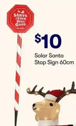 BIG W Solar Santa Stop Sign 60cm offer