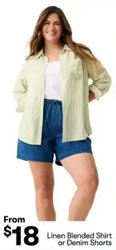 BIG W Linen Blended Shirt or Denim Shorts offer