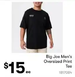 BIG W Big Joe Men's Oversized Print Tee offer