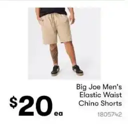 BIG W Big Joe Men's Elastic Waist Chino Shorts offer